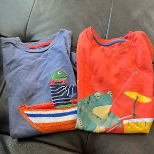 2 Frog Mini Boden shirts. Size 7/8